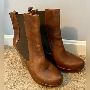 Venezia Made In Italy Womens Size 39 Brown Ankle Boots Pull On